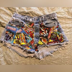 Size 4 custom superhero shorts